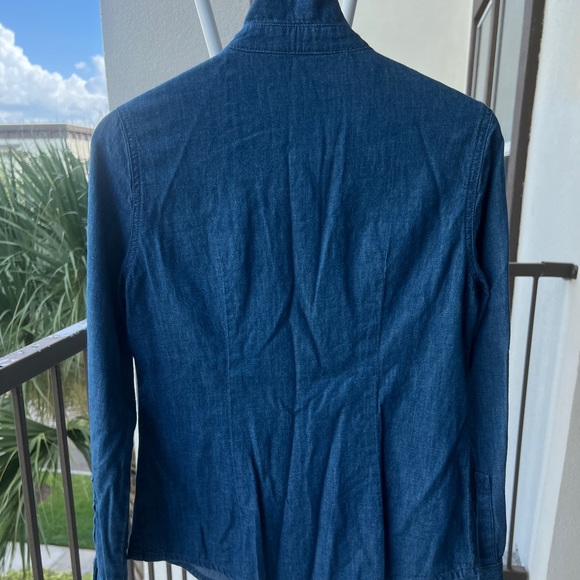 Tory burch denim shirts size 4 - Picture 3 of 4